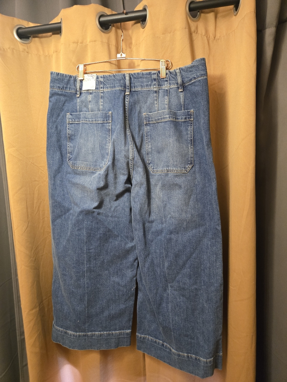 Anthropologie Blue Cropped Wide-Leg Jeans-20w- NWT - Picture 3 of 4